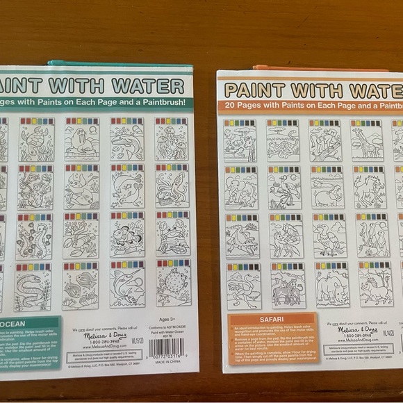 Melissa & Doug Paint with Water Set - Ocean and Safari Themes - Picture 4 of 4